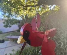 Cardinal Whirligig Wind Spinner