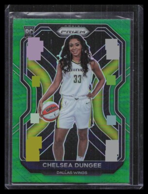 2021 Panini Prizm WNBA Chelsea Dungee #93 Green Prizm (RC) for