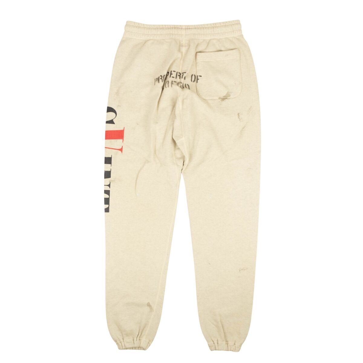 NWT VLONE X SAINT MICHAEL Grey Logo Cotton Jogger Sweatpants Size