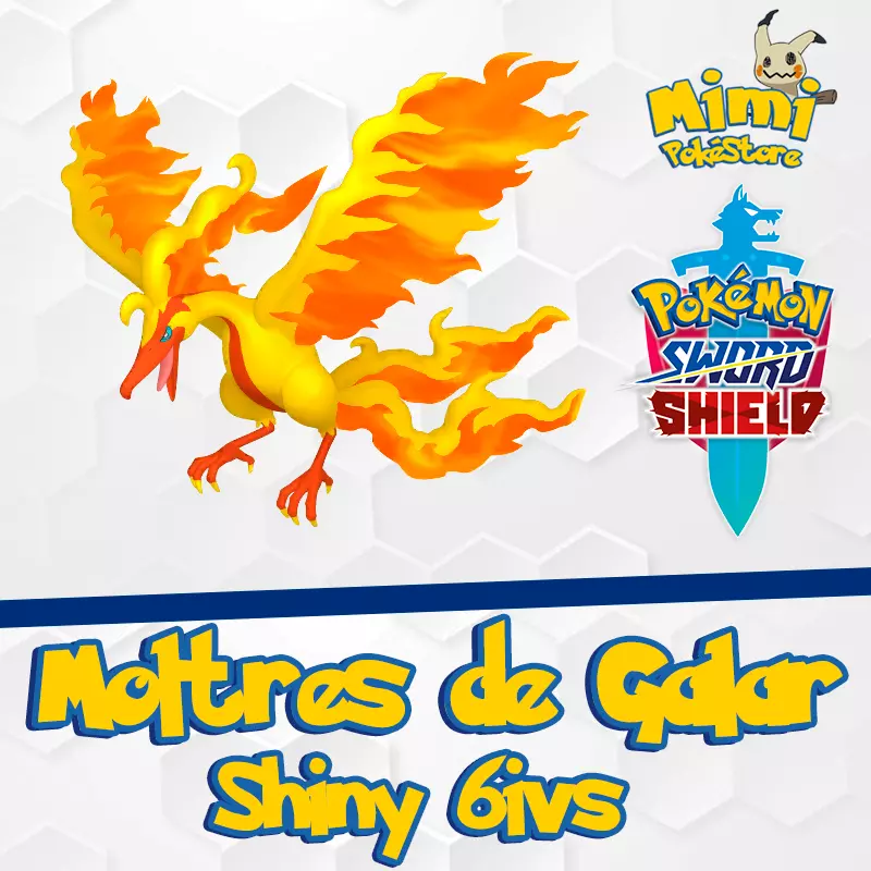 Shiny Galarian Moltres Event | Battle Ready | 6IV | Pokemon Sword and Shield