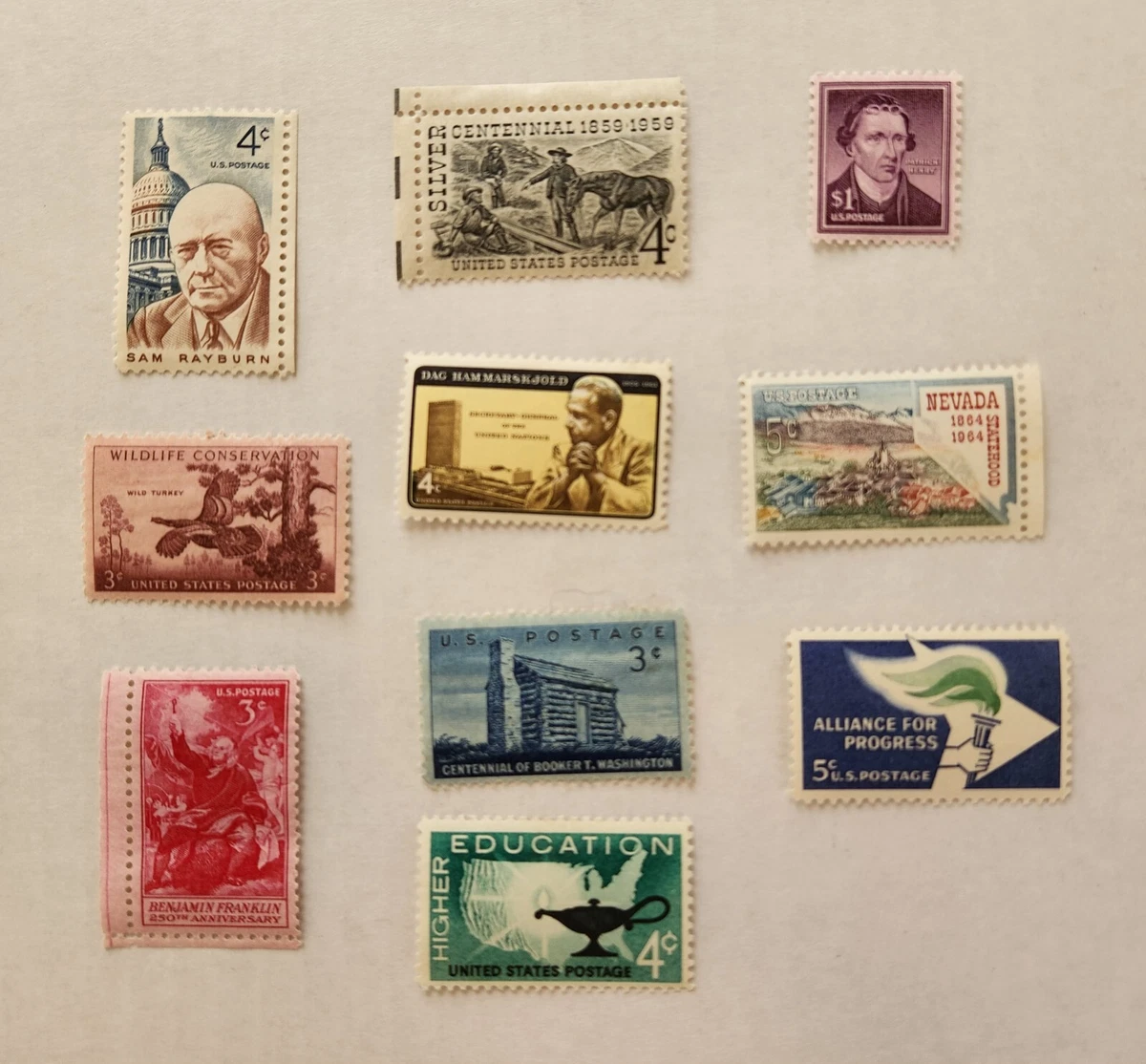 United States Postage Stamp Denominations