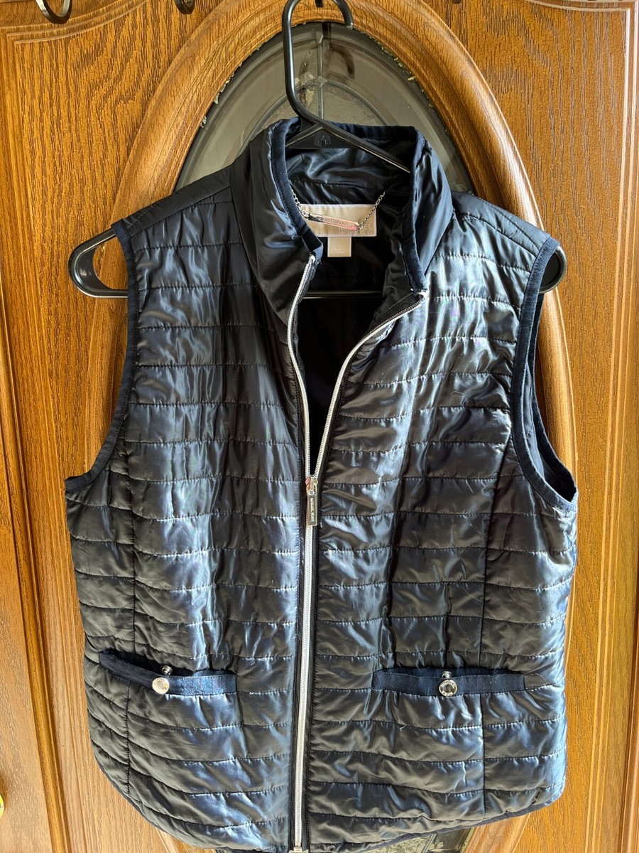 Ladies Michael Kors Navy Blue Puffer Vest. | eBay