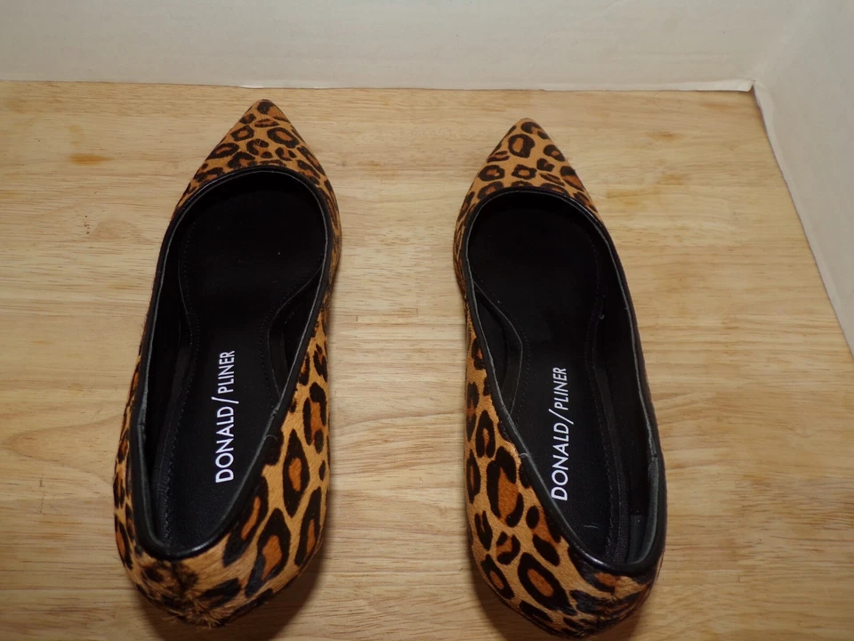 Zapatos de salón DONALD/PLINER Bon marrón/negro pelo becerro estampado leopardo - talla 5M Foto 4 de 4