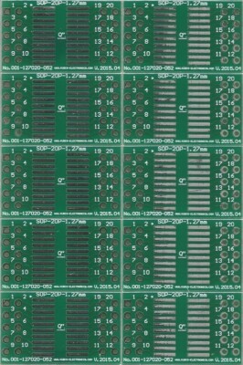 SO20, SOP20, SOIC20, SOJ20, SOL20 mit 1.27mm auf 2 x IDC2x5 - 10 Stück [DE]