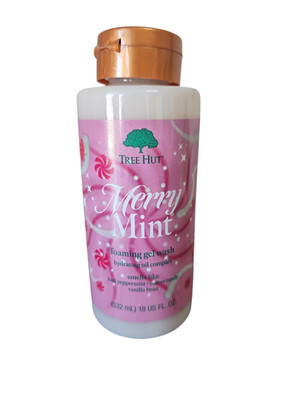 Tree Hut Merry Mint Foaming Gel Wash, Moisturizing & Hydrating Body Wash 18 oz