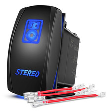 LED Light Bar Rocker Switch Stereo Rocker Switch 5 Pin Laser On/Off Switch 20A/1