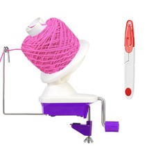 Yarn Winder, Hand Operated Purple Yarn Ball Winder for Crocheting, The Helper.