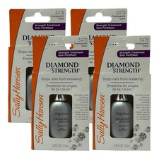 4 Pack Sally Hansen Diamond Strength Treatment 3478 Clear Nail Polish Hardener