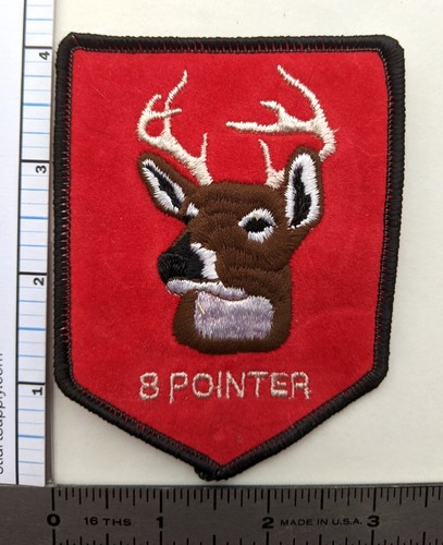 VINTAGE 70s MOOSE ELK DEER 8 POINTER ANTLER HUNTER HUNTING PATCH CREST