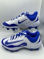 Nike Alpha Huarache 4 Elite MCS Royal Blue Baseball Cleats FD6255-106 Size 10