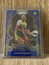 2025 Panini Prizm WNBA #14 Dominique Malonga Fearless Blue Pulsar /199 Rookie RC