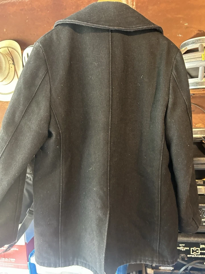 1970s Schott Peacoat Classic Fit Men’s 42 Black Nice shape - Image 4 of 4
