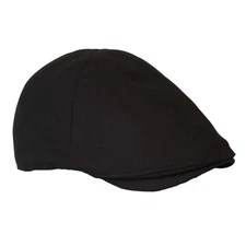 Flat Cap Cabbie Hat Gatsby Ivy Irish Hunting Newsboy SL31218 (Black)