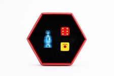 FanRoll Compatible with Catan Premium Robber & Metal Dice Set, Cat's Eye Aquamar