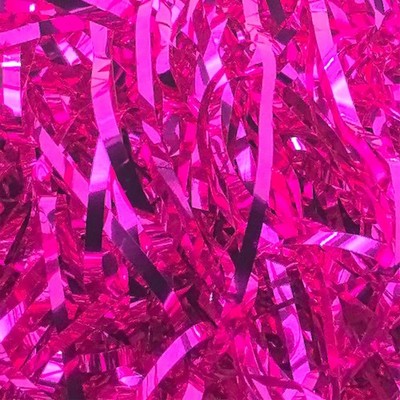 1/2 LB Shiny Pink Gift Wrap Shredded Filler Basket Grass Cut Shred Raffia