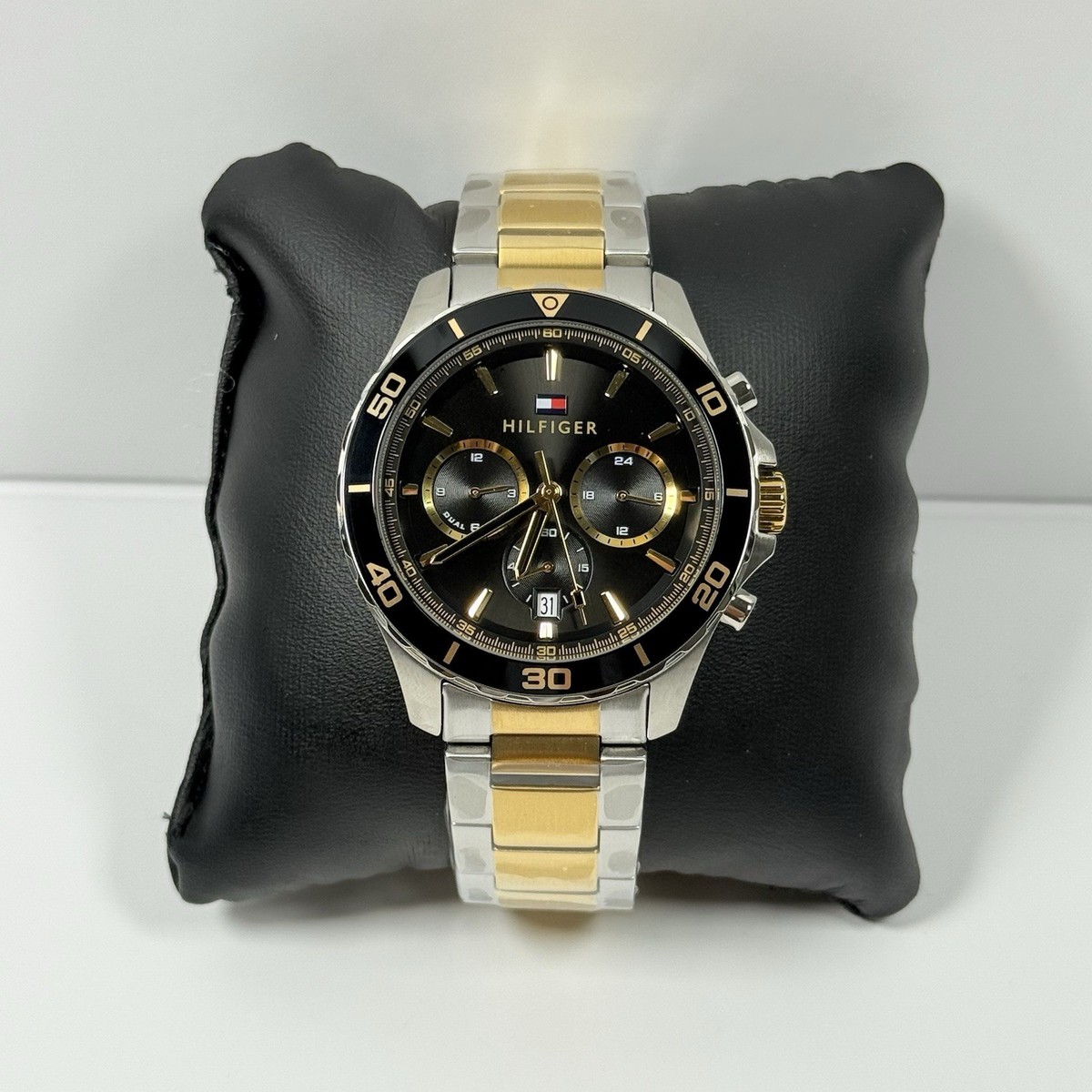 Tommy Hilfiger Jordan 1792095 Black Dial Two Tone Band Men