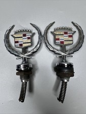 2 Cadillac Hood Ornament 1985 -1993 Oem Gm Deville Fleetwood