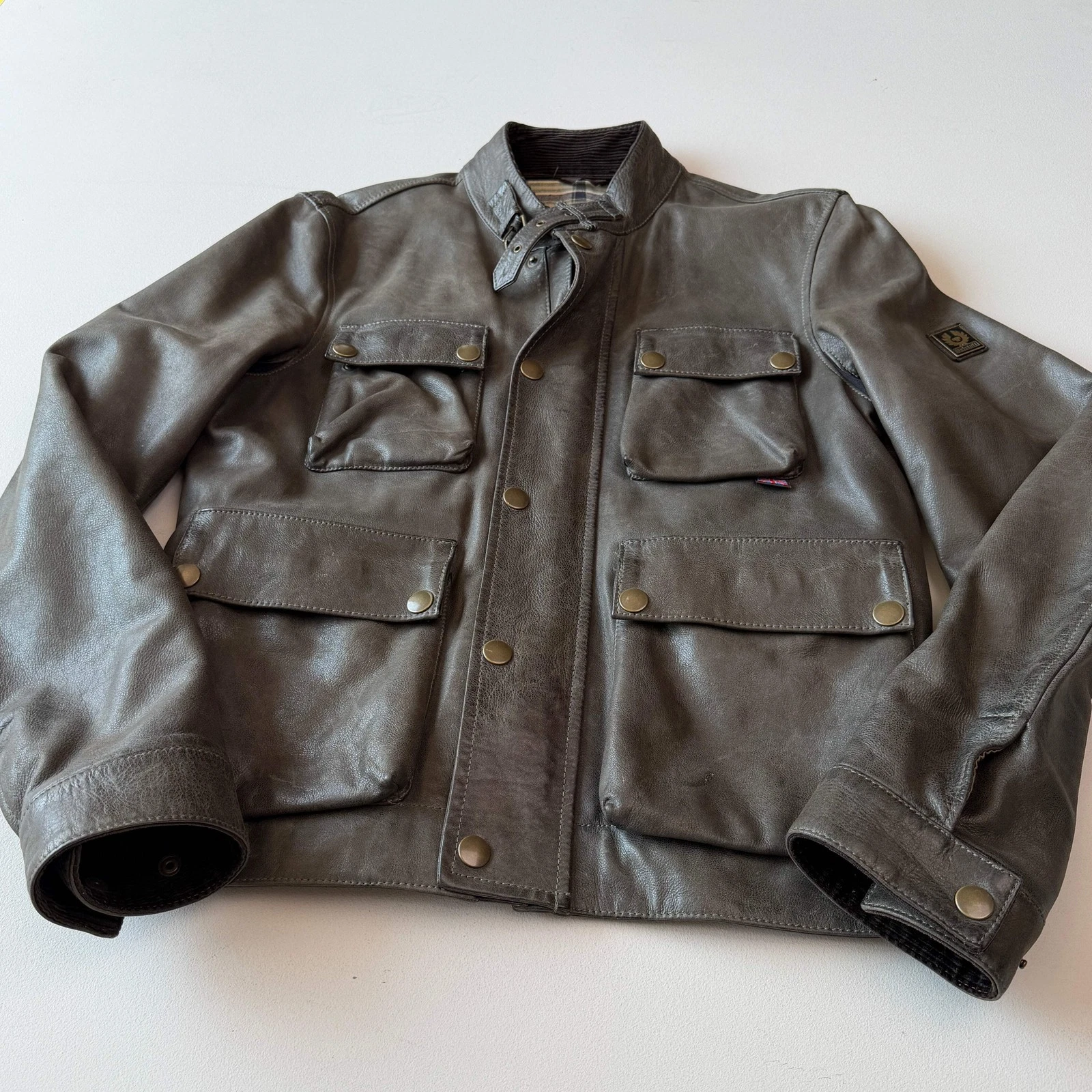 Belstaff Brad Gold Label (M) Motorcycle Leather Jacket image 9