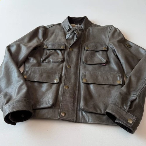 Belstaff Brad Gold Label (M) Motorcycle Leather Jacket image 9