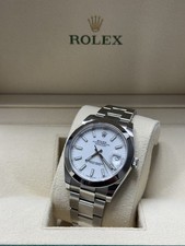 Rolex Datejust 41mm FULL SET BOX AND PAPERS White Index Dial 126300