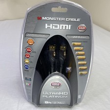 HDMI Monster Cable 9 Feet Ultra HD Platinum 22.5 Gbps High Speed A8