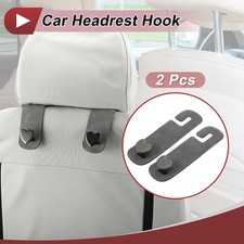 2 St&uuml;ck Universal-Autositz-Kopfst&uuml;tzenhaken Grau 6,38"x1,73"