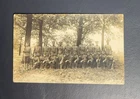 Vintage RPPC WWI Era Soldiers Doughboy Rifles Military Group Photo Army Uniforms