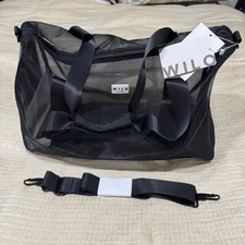 NEW Wilo the Label Black Active Sheer Duffle Bag Tote Retails $88