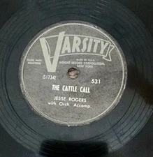 The Cattle Call Jesse Rogers & Red River Dave Home on the Range 78 RPM Record 