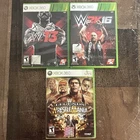 Lot Of 3 WWE Xbox 360 Games WWE 2K 16 WWE 13 Legends Of WrestleMania CIB Tested