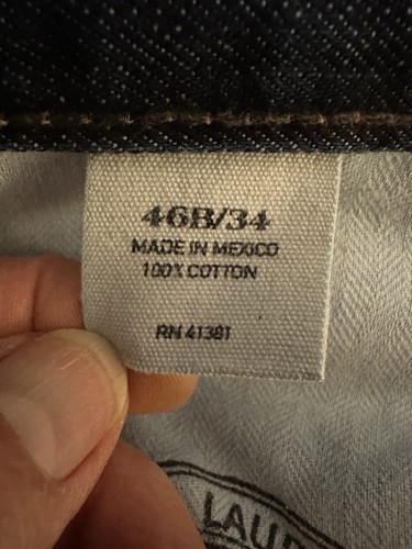 Vintage Polo Ralph Lauren Straight RN 41381 Dark Wash Denim Jeans Men’s 46/34 - Picture 6 of 7