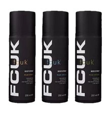 FCUK Body Spray Set 3 x 200ml Urban Vintage & Sport Mens Fragrance Deodorant