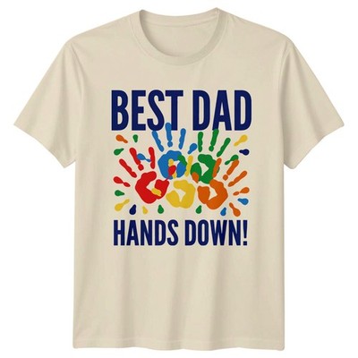 Bester Papa Hands Down Herren T-Shirt Vatertag Vatertag Geschenk für Ihn
