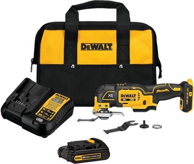 DEWALT DCS356C1 XR 20V Max Cordless Brushless 3sp 6pc Oscillating Multi-Tool Kit