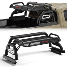 Adjustable Truck Bed Chase Rack Roll Bar W Pallet For For 2005-25 Toyota Tacoma