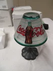 Coca-Cola Stain Glass Shaded Votive Holder Metal Frame NIB Vintage