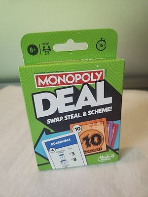 Monopoly Deal Card Game Quick Game Fun Competitive 2-5 Players
