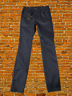 BNWT MASSIMO DUTTI DARK NAVY TROUSERS UK 6 MID RISE SKINNY STRETCH RRP £49.95