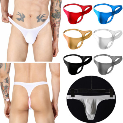 Us-Männer Ice Silk Low Waist Bikini Slip Tanga Stretchy Tanga Höschen 〒
