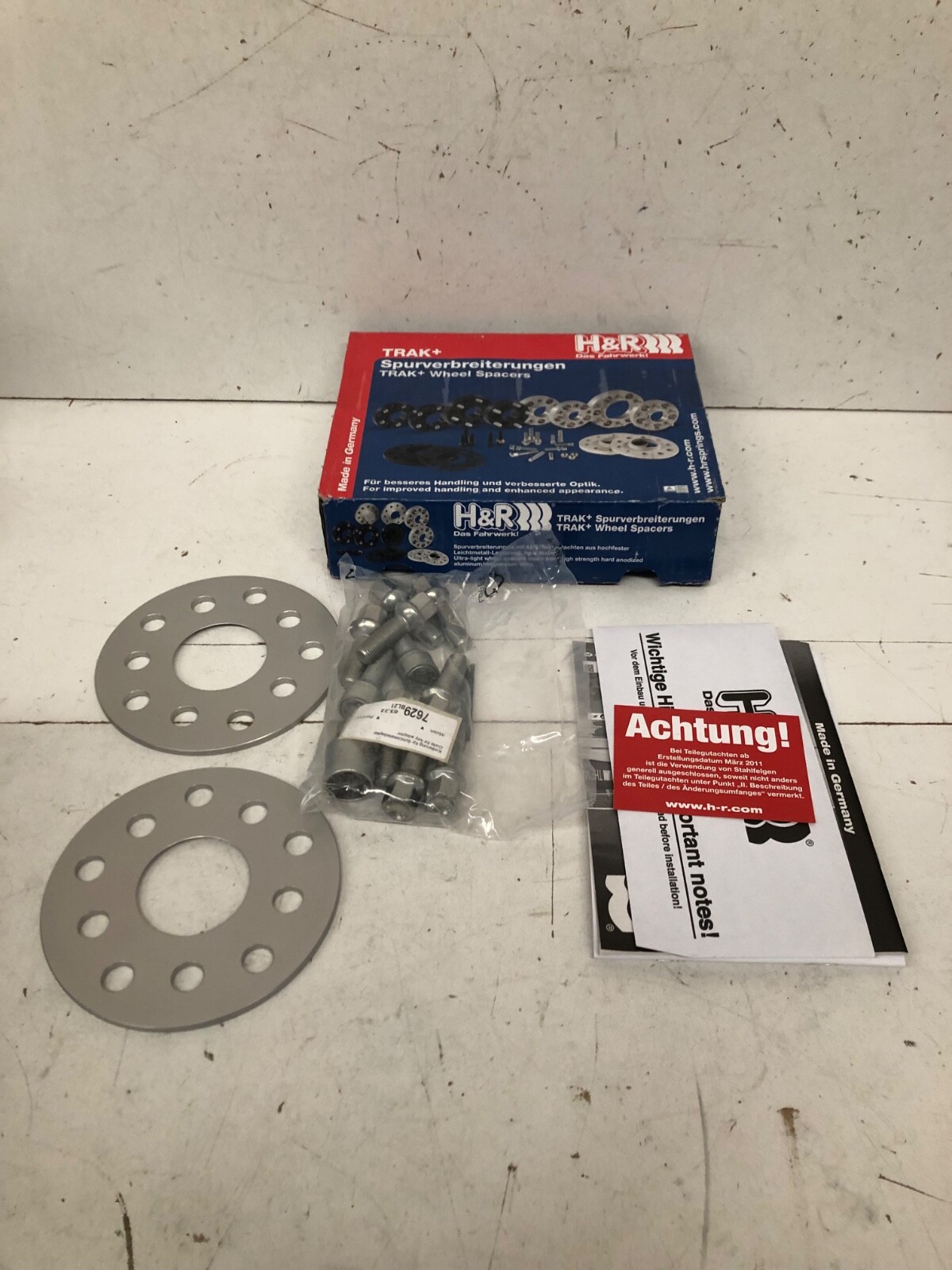 H&R 5mm Wheel Spacers Pair for Audi A3 A4 A6 A8 TT - Part 55571-05 TUV Cert