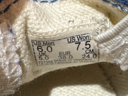 VANS Clásico Sin Cordones Azul Imperial Zapatos a Cuadros Hombres 6 - Mujeres 7.5 - Imagen 13 de 13