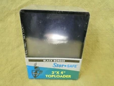 Stor-Safe 25 Black Border 3"x4" Toploader Card Holder
