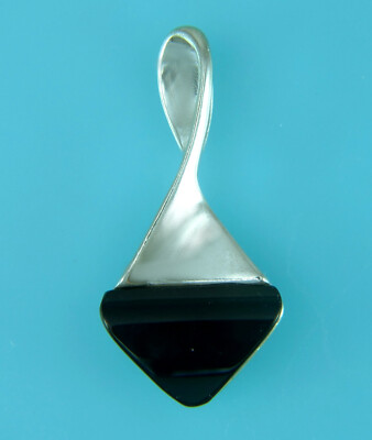 Pendant, Necklace Pendant, Fantasy Design, Onyx, in Silver 925/ooo