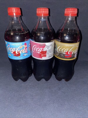 3 Limited Edition Coca Cola 20 oz. Bottles (Dreamworld, Move, Ultimate) Sealed