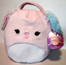 Squishmallow BOP Bunny Plush Easter Basket Purse Pink 12" - NWT
