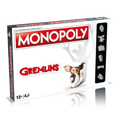 Winning Moves Gremlins Monopoly Board Game, Play with Chrysalis, Gizmo, Boombox 