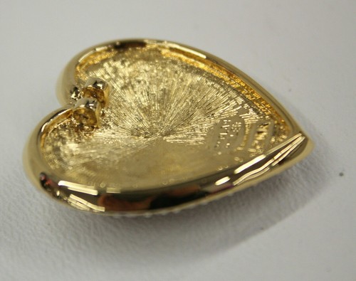 Vintage Red Enamel Heart Pendant by Nolan Miller, Estate Costume Jewelry - Picture 10 of 10