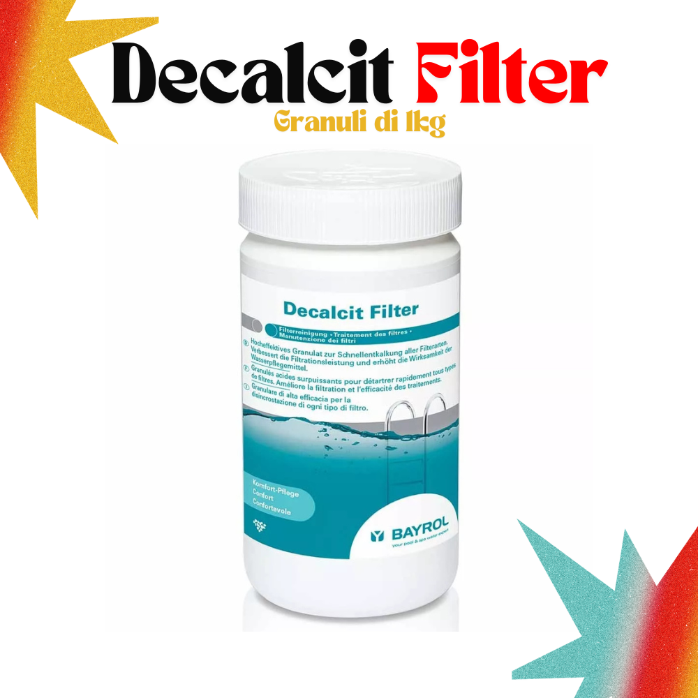 Bayrol Decalcit Filter Granuli 1 Kg - Disincrostante Filtri Piscina Trattamento