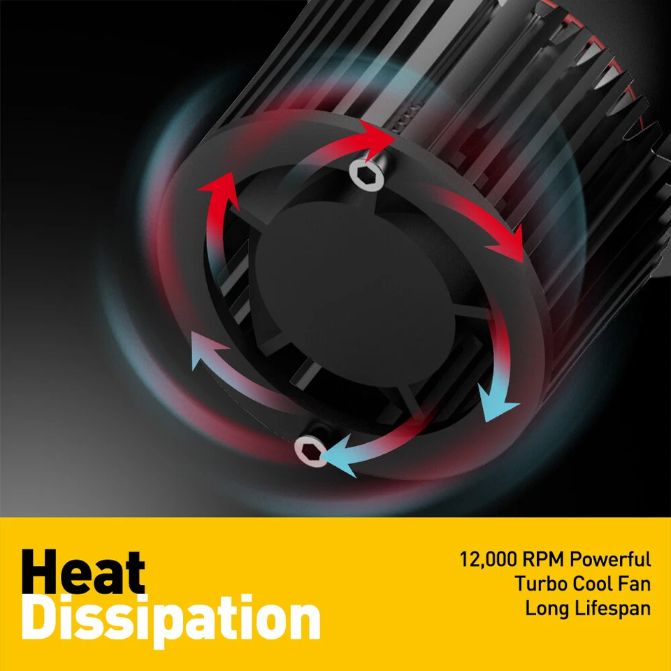 Bombilla de faro LED 9003 H4 conversión de haz alto bajo 6000K blanco frío 1-10 juego Foto 3 de 4