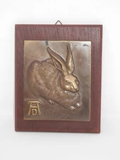 Albrecht Durer YOUNG HARE Wall Plaque • 4.75x5.75” Bas Relief Rabbit Bunny AD